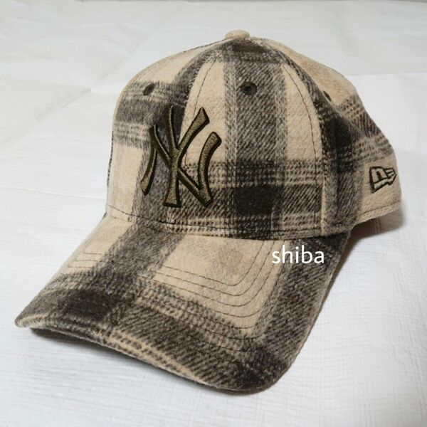 NEW ERA ニューエラ レディース 9FORTY キャップ 帽子 NY ヤンキース タータン チェック ベージュ 茶色 女性