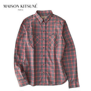 ☆1円スタート 売切り☆ NB226ね＠ MAISON KITSUNE Aランク 美品 チェック シャツ メゾンキツネ レディース 長袖 サイズ36/S