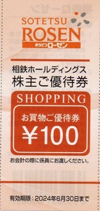 相鉄ローゼン株主優待券100円×50枚(5000円分)セット 2024年6月迄 送料63円より★買物割引券