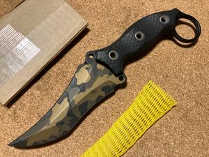 BUSSE COMBAT Busse Custom Shop TRICERATOPS INFI Black G10 Bronze Camouflage Cerakote 未使用新品コレクション保管品