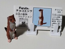 【美品】チョコエッグ　日本の動物コレクション　第2弾　オコジョ　解説書付き　フィギュア _画像1