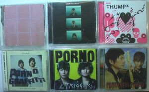 CD6枚+1DVDまとめて◆ポルノグラフィティ アルバム セット★送料185円！foo?+雲をも掴む民＋THUMPχ＋PORNO7th＋∠TRIGGER＋PANORAMA PORNO