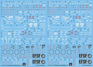 MG フルアーマーガンダム(サンダーボルト版)Ver.ka用水転写デカールVer.GHOST