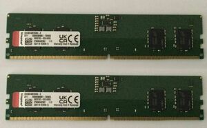 ★美品■Kingston DDR5-4800 8GB×2枚＝16GB■CBD48U40BS6MA-8■PC5-38400■CL40 / 1.1V / 288ピン / Micronチップ搭載