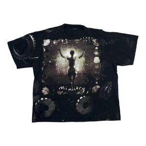 当時もの 1992 Ministry Psalm 69 マルチプリント ヴィンテージ Tシャツ 80s 90s インダストリアルメタル 