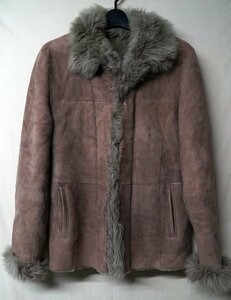 * BVLGARY a made * wool leather double faced mouton coat *