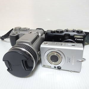 Sony DSC-F707 Canon IXY DIGITAL 500 G9 デジタルカメラ 3個おまとめセット 動作未確認 60サイズ/同梱不可/大阪発送【2293937/104/mrrz】