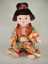 三つ折人形 日本人形 着物人形 少女人形_画像1