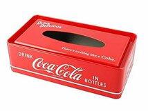 1円 新品 コカ・コーラ ブリキのティッシュケース　世田谷ベース アメリカンインテリア CocaCola ガレージ アメリカン雑貨 収納 レッド_画像1