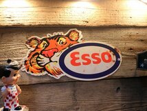 1円 新品 エッソ タイガー サインボード 世田谷ベース アメリカンインテリア ガレージ ESSO メタルサイン_画像3