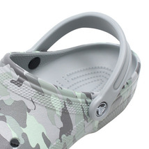 22cm クロックス crocs クラシック プリンテッド カモ クロッグ ライトグレー Printed Camo Clog Gry Light Grey / Neo Mint M4W6 新品_画像3