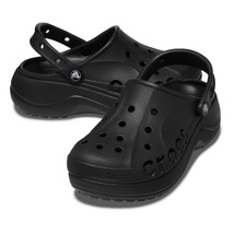 25cm クロックス （crocs） クロックサンダル レディース バヤ プラットフォーム クロッグ ブラック baya platform W9 新品_画像1