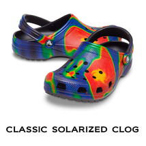 28cm クロックス Classic Solarized Clog クラシック ソーラライズド クロッグ ブラック×ネイビー M10W12_画像1