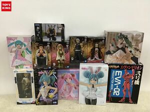 1円〜 同梱不可 ジャンク AMPフィギュア等 初音ミク、エヴァンゲリオン、鬼滅の刃 他