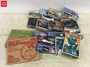 1円〜 同梱不可 ジャンク 1/144等 機甲戦記ドラグナー ドラグナー1型リフター装着タイプ、サンダーバード ジェットモグラタンク 他