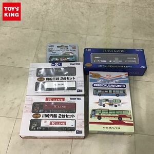 1円〜 トミーテック Nゲージ THE トレーラー コレクション等 川崎汽船 2台セット、日野ブルーリボン ハイブリッド連接バス他