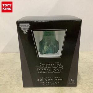 1円〜 ジェントルジャイアント STAR WARS HOLOGRAPHIC クワイ=ガン・ジン コレクティブル ミニバスト