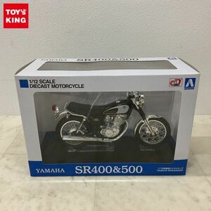 1円〜 アオシマ 1/12 ヤマハ SR400＆500 グリタリングブラック