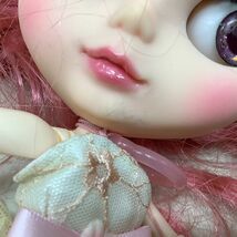 1円〜 箱無 Blythe ブライス ピンク髪 女の子 パールティアラ ドレス_画像6