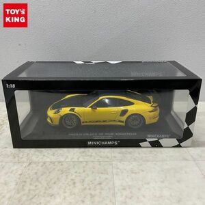 1円〜 ミニチャンプス 1/18 ポルシェ 911 GT3RS 991.2 2019 イエロー WEISSACH PACKAGE