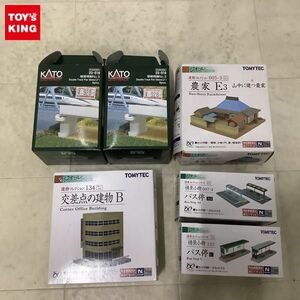 1円〜 トミーテック 等 Nゲージ ジオコレ 他 交差点の建物B、複線橋脚No.5 等