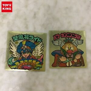 1円〜 ロッテ 悪魔VS天使シール ビックリマン 聖風花ライド、パワーカンニンニク袋