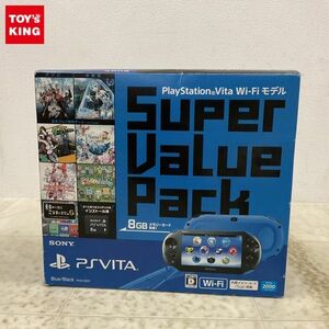 1円〜 動作確認/初期化済 PS Vita Wi-Fiモデル スーパーバリューパック PCH-2000 ブルー ブラック