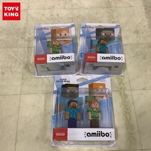 1円〜 未開封 amiibo アミーボ 大乱闘スマッシュブラザーズ スティーブ アレックス