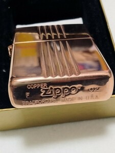 zippo solid copper 2002年製 展示未使用