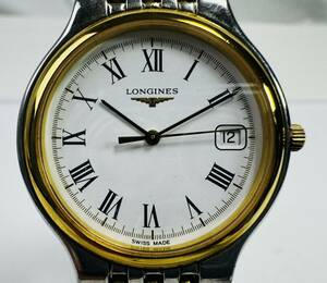 Ψ LONGINES ロンジン 白文字盤 ×ゴールド L5.631.3 QZ クォーツ メンズ腕時計/252478/1213-54