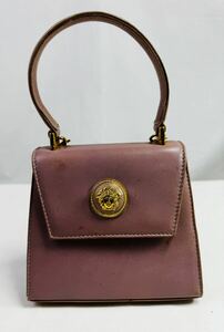  ● versace ベルサーチ 2Way ハンドバッグ ピンク系 /253939/1227-65