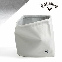 新品 秋冬 Callaway キャロウェイ 起毛 フリース ネックウォーマー サイズフリー 白 セレクト SELECT 防寒 ロゴ刺繍 ゴルフ ◆QZ73_画像1