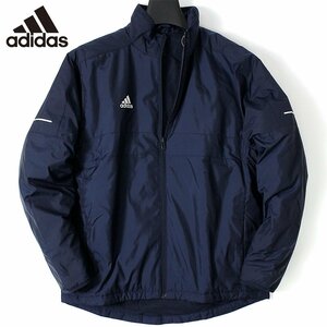 新品 秋冬 アディダス ゴルフにお勧め 防風 撥水 裏起毛 中綿 ジャケット O 紺 adidas GOLF パデッド ブルゾン スポーツ ◆SW1512C