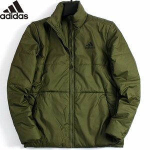 新品 秋冬 adidas アディダス ゴルフに最適 中綿 ジャケット L カーキ GOLF パデッド ブルゾン ジップアップ スポーツ アウター ◆SJ1306A