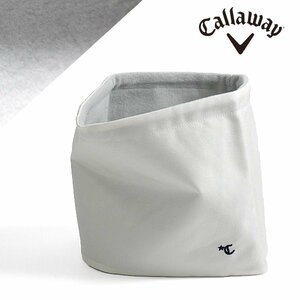 新品 秋冬 Callaway キャロウェイ ゴルフ 起毛 防寒 フリース ネックウォーマー サイズフリー 白 セレクト SELECT 防寒 ロゴ刺繍 ◆QZ73