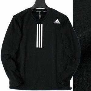 新品 秋冬 adidas アディダス ゴルフにお勧め COLD. RDY 裏起毛 長袖 シャツ O 黒 トップス ゴルフ スポーツ ウェア ブラック ◆SW1494A