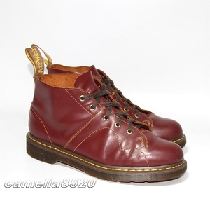  Dr.Martens ドクターマーチン CHURCH モンキーブーツ 7ホール チェリーレッド レザー US9 UK8 EU42 約26～26.5cm 中古 美品