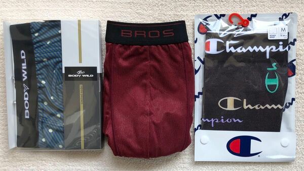 BODY WILD＆BROS＆Champion ボクサーパンツ Ｍサイズ 3枚セット