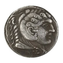 1円スタート アンティークコイン 古代コイン BC328~323 アレキサンダー大王レプリカ 409_画像1