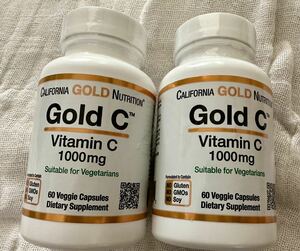 California Gold Nutrition （カリフォルニアゴールドニュートリションGold C USPグレードビタミンC 1,000mg ベジカプセル60粒　2個セット