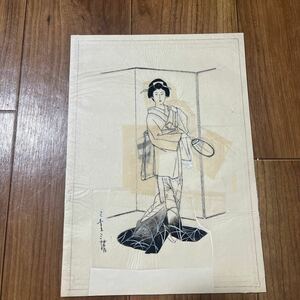 清水三重三！肉筆作品！サイン入　24.3×16.7cm