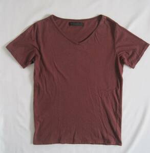ラウンジリザード　半袖VネックバックプリントTシャツ　サイズ２