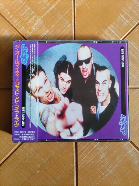 Almighty ジ・オールマイティ CD「ジャスト・アド・ライフ+ライヴ」(大阪IMPホールでのライヴを収録したボーナスディスク付き先行発売)