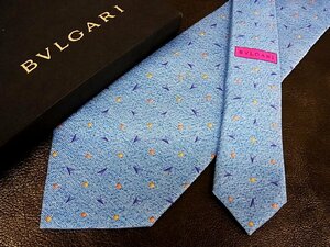 ♪vr0695♪良品♪【BVLGARI】ブルガリ【やじり ドット 柄】「最高級セッテピエゲ」ネクタイ