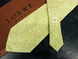 ♪vr0644♪良品♪【LOEWE】ロエベ【草葉 植物 総ロゴ 柄】ネクタイ