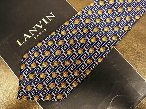 ♪vr0261♪良品♪【LANVIN】ランバン【花 装飾 デザイン 柄】ネクタイ