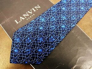 ♪vr0255♪良品♪【LANVIN】ランバン【花 植物 装飾 柄】ネクタイ