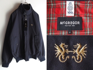 新品タグ付 McGREGOR マクレガー 100周年記念限定 ロゴ刺繍 チェック裏地 ハディントンジャケット ブルゾン スイングトップ M ネイビー 紺