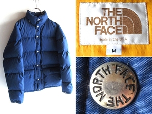 USA製 ビンテージ 茶タグ 復刻 THE NORTH FACE ノースフェイス ND-1025 Sierra Parka シエラ ダウンジャケット M 青 黄 ブルックスレンジ色