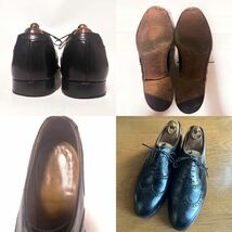 254.CROCKETT&JONES クロケットアンドジョーンズ LONDON ウィングチップ ビジネスシューズ レザーシューズ 革靴 ブラック 8.5E_画像4